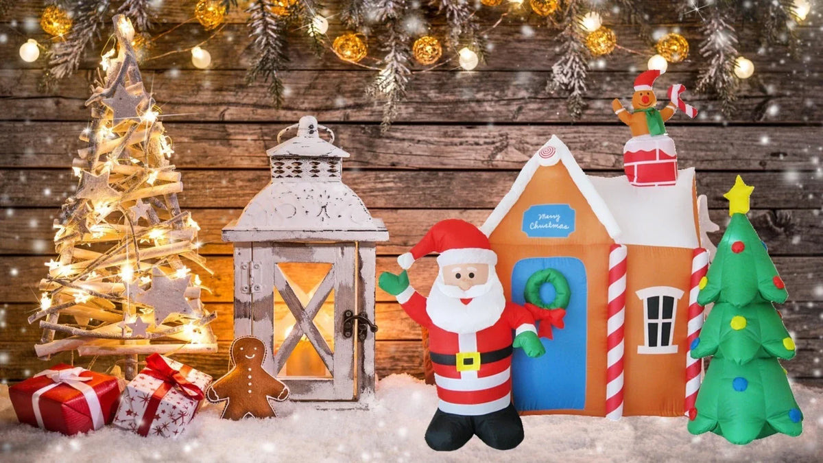 6 Ft Inflatable Christmas Yard Decoration Santa Claus Outdoor Holiday Prop