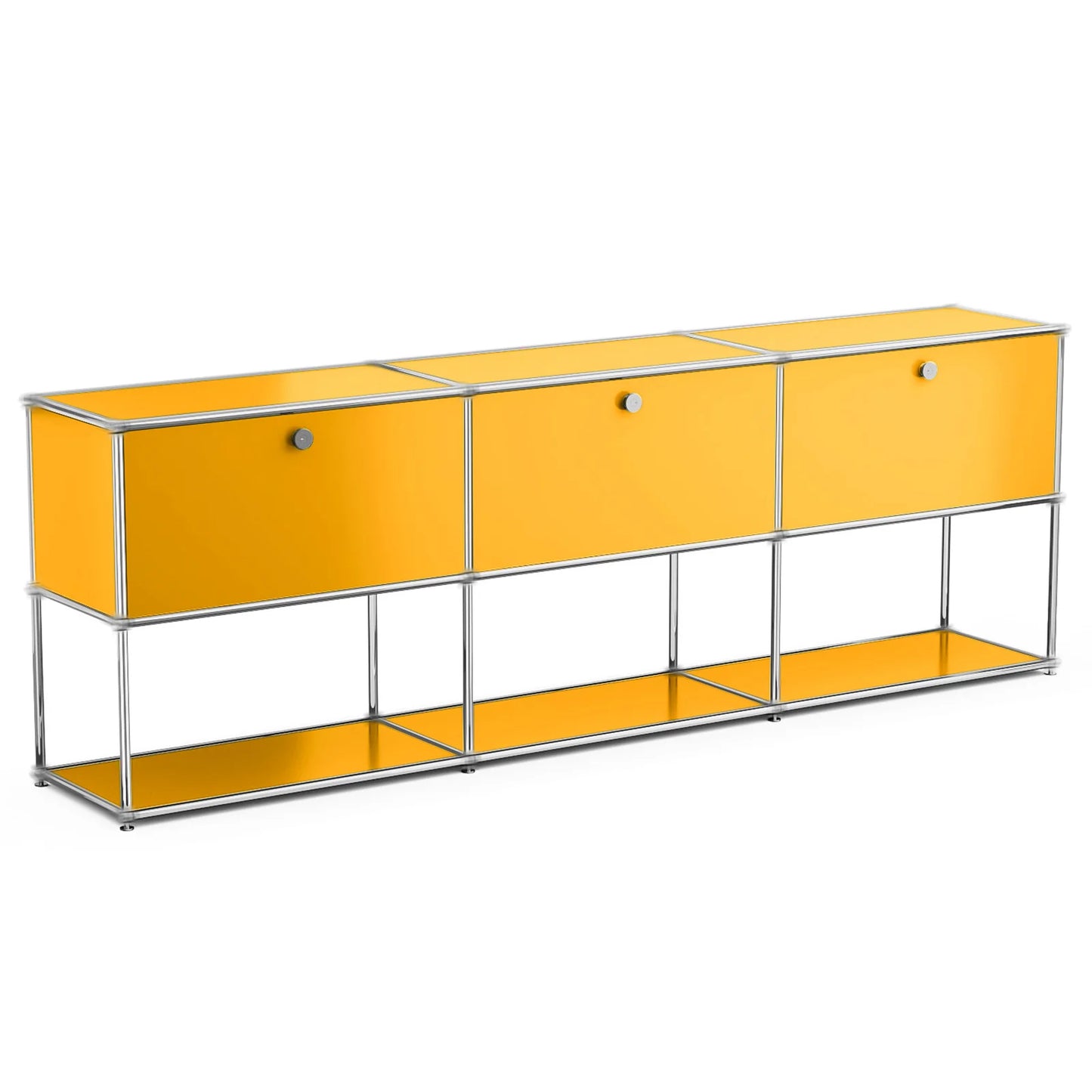 Modern Stainless Steel Storage Cabinet TV Stand Multi Shelf Organizer For Home