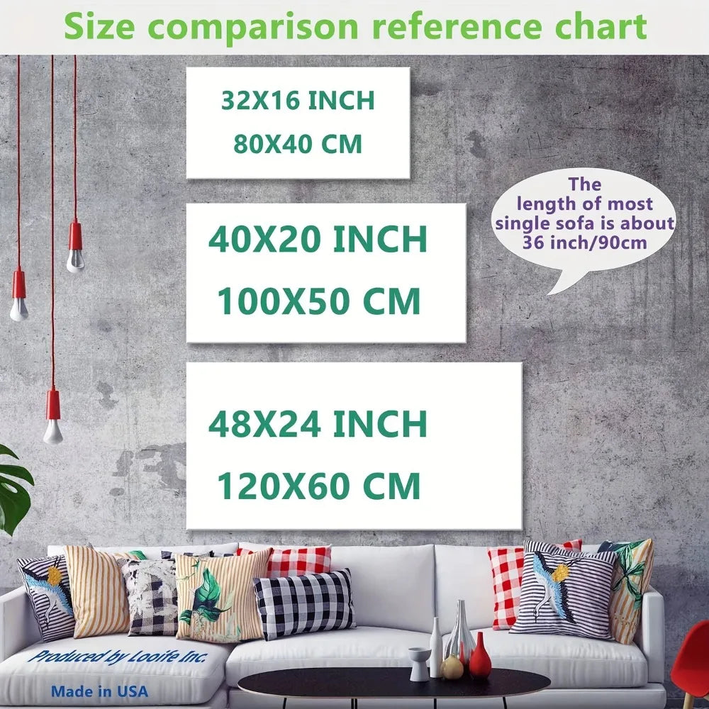 Modern Abstract Oil Painting With 1.5 Inch Pine Frame