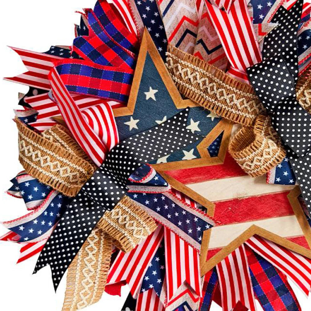 Patriotic 4th Of July Wreath Independence Day Front Door Decor