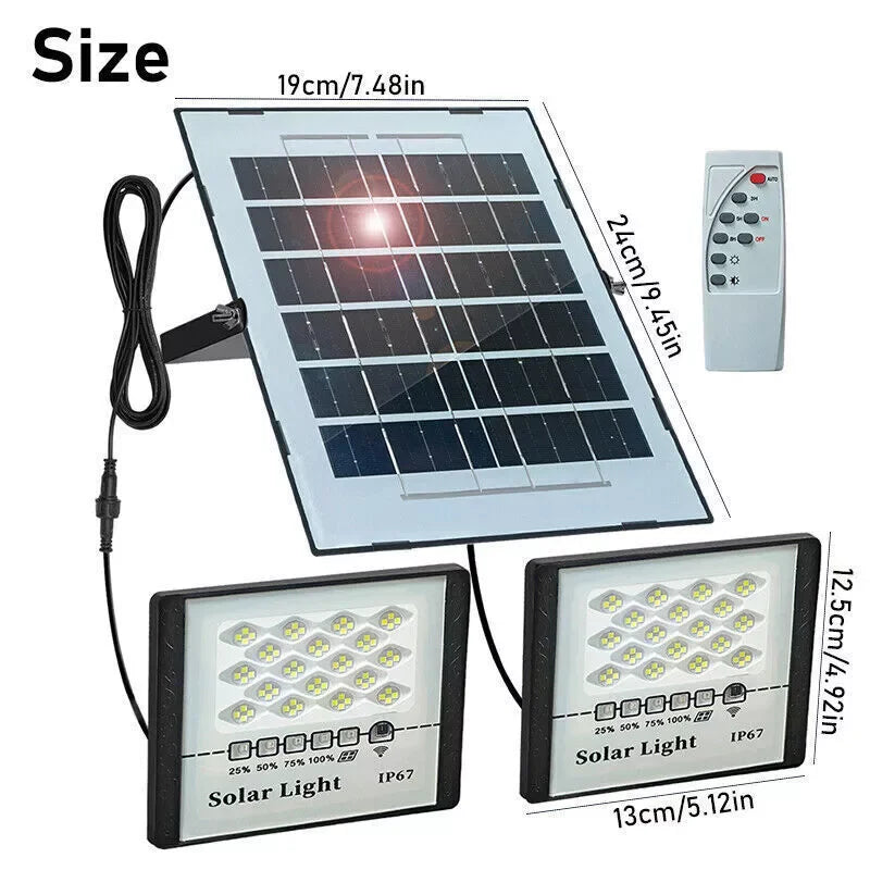 300W Solar LED Street Light Outdoor Flood Lamp Dusk To Dawn