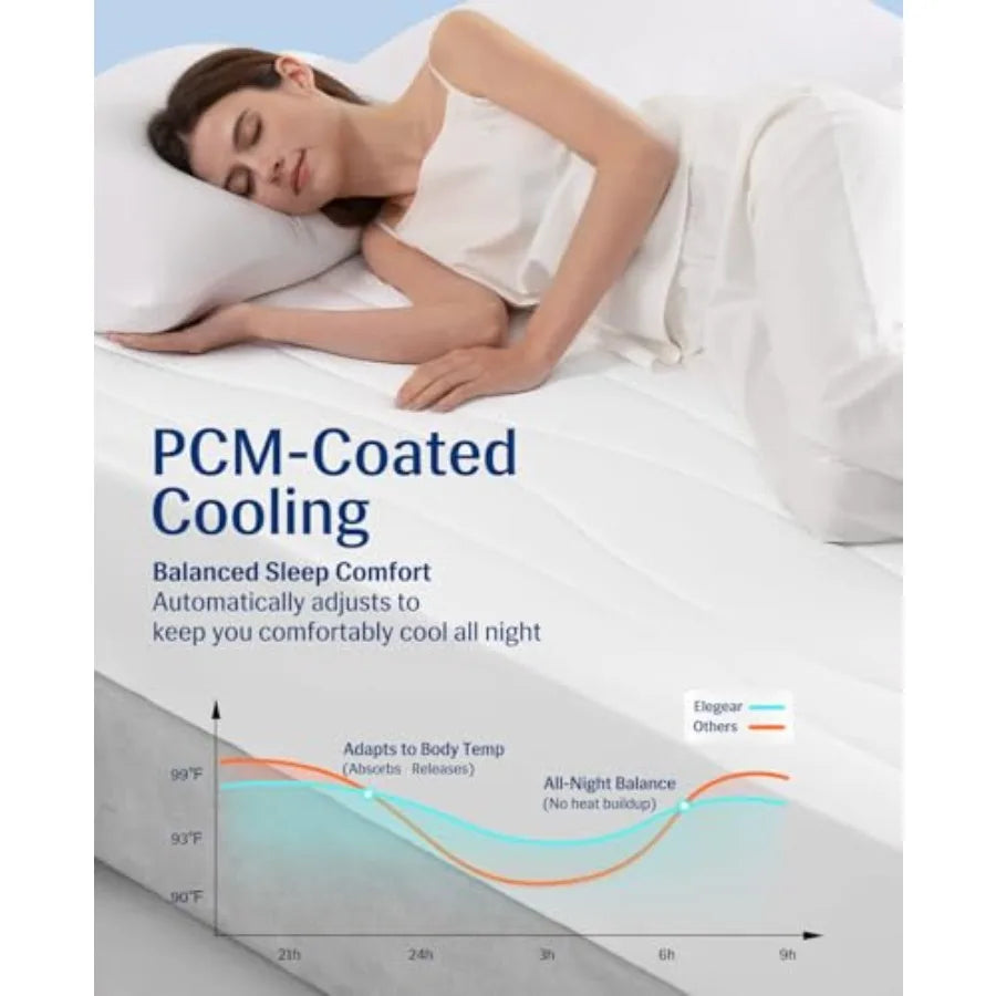 Cooling Mattress Pad Arc Chill 3.0 PCM Deep Pocket 18 Inch Washable Mat