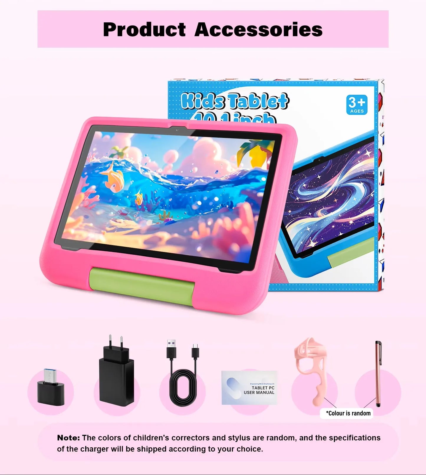 Kids Tablet 10 Inch IPS Android 15 8GB 64GB With Parental Control WiFi 6