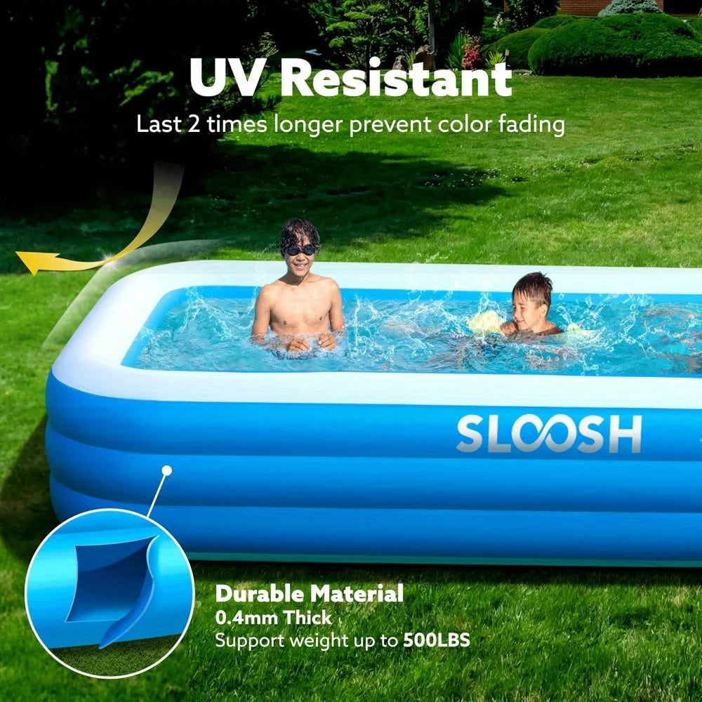 Joyfy 120 by 72 by 22 Inches Full Sized Inflatable Swimming Pool Backyard