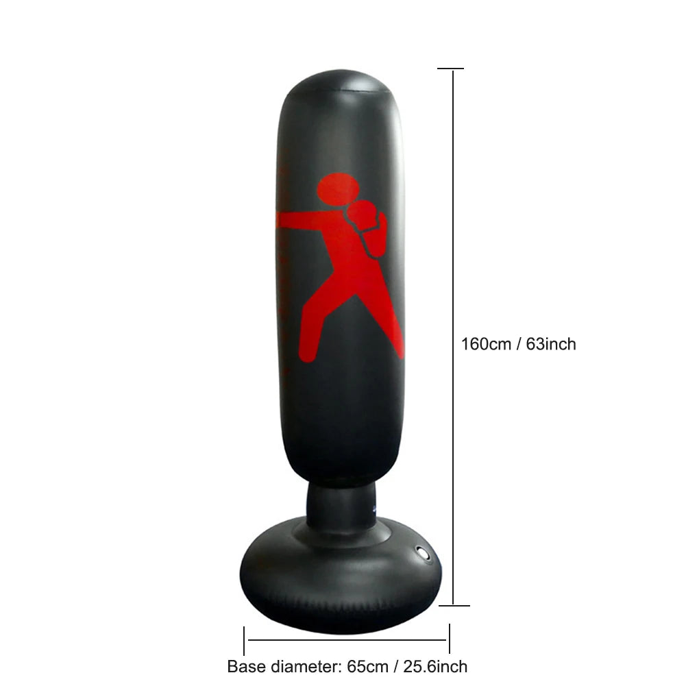 1.6M Inflatable Boxing Bag For Kids And Adults, Standing Punching Bag
