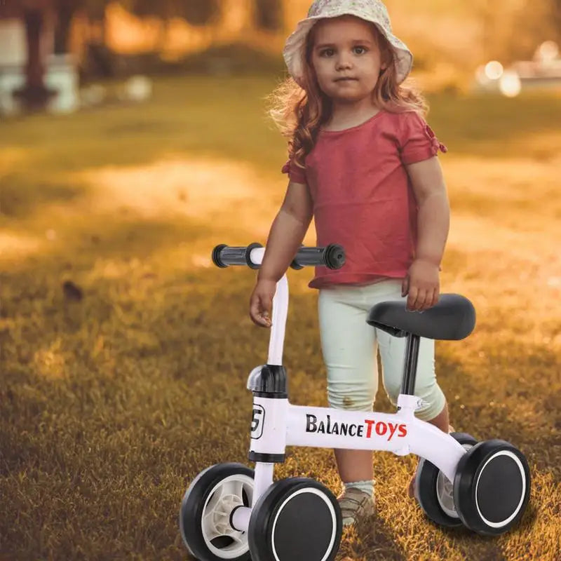 Three Wheel Balance Bike Ride On Toy For Kids Aged 3 To 6 Unisex Without Pedals