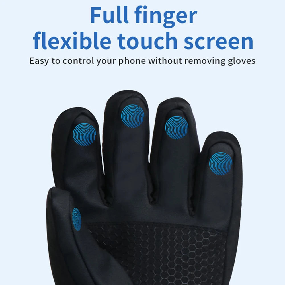 Heated Touch Screen Gloves 3 Heat Levels DC Rechargeable