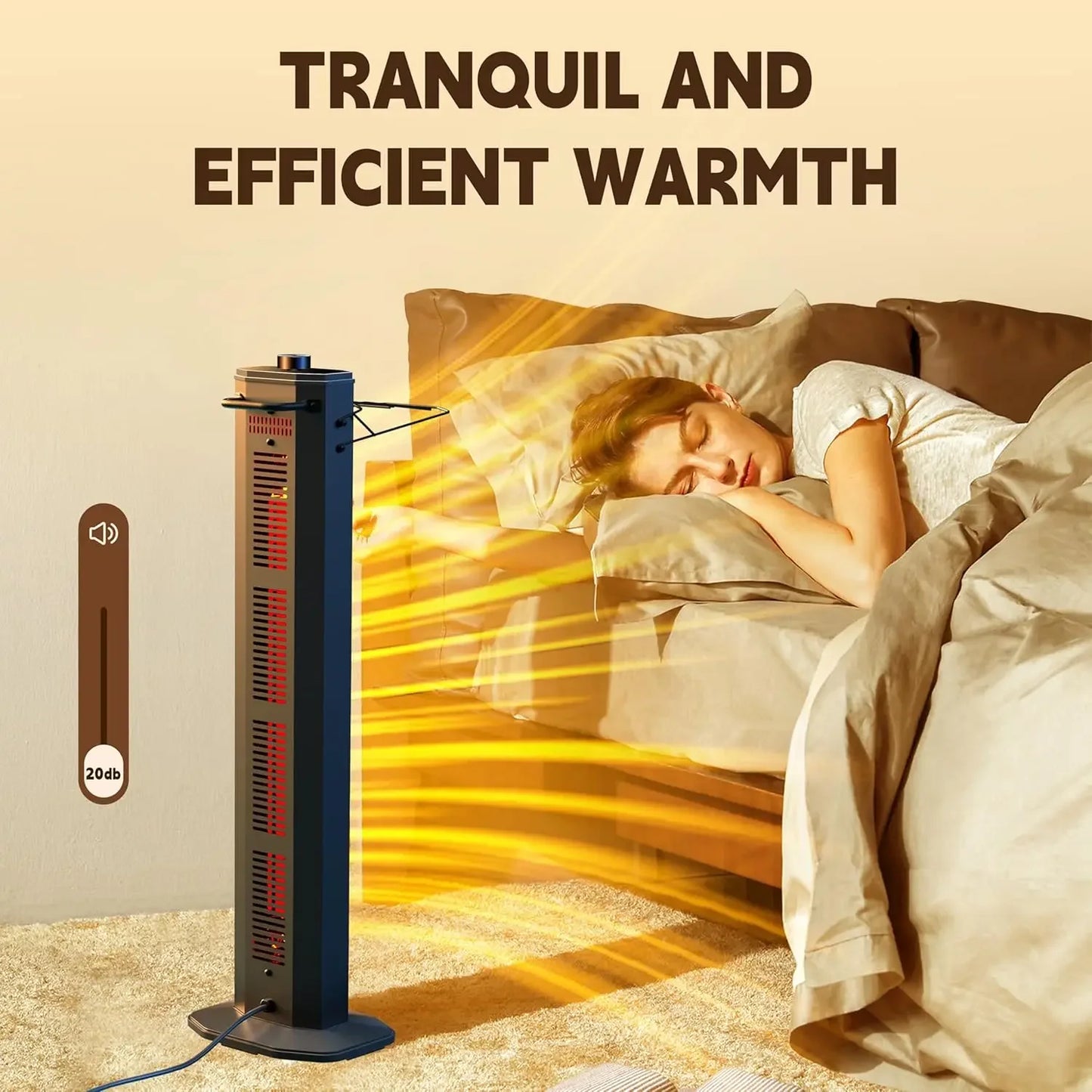 Outdoor Electric Patio Heater 34In 1500W 3 Heat Levels IPX5