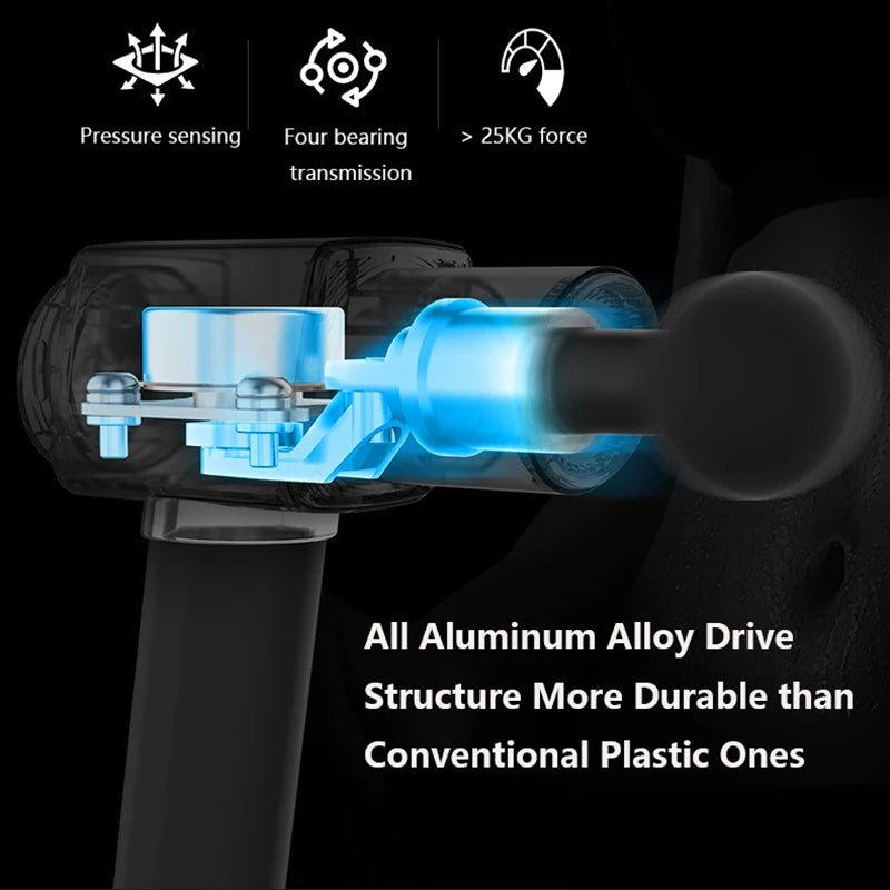 220W Professional Massage Gun Heating Aluminum Alloy Massager for Training