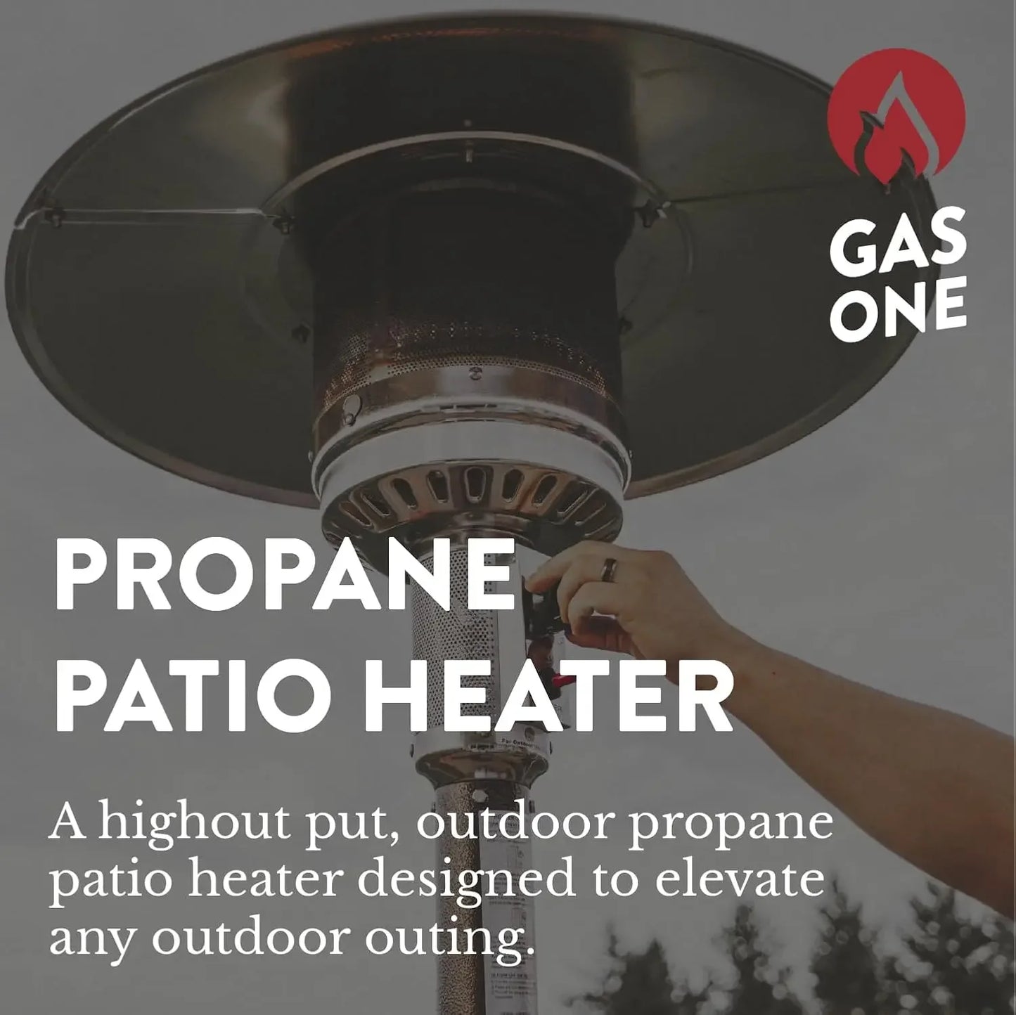 PH 8000 Patio Heater 50000 BTU Propane With Wheels