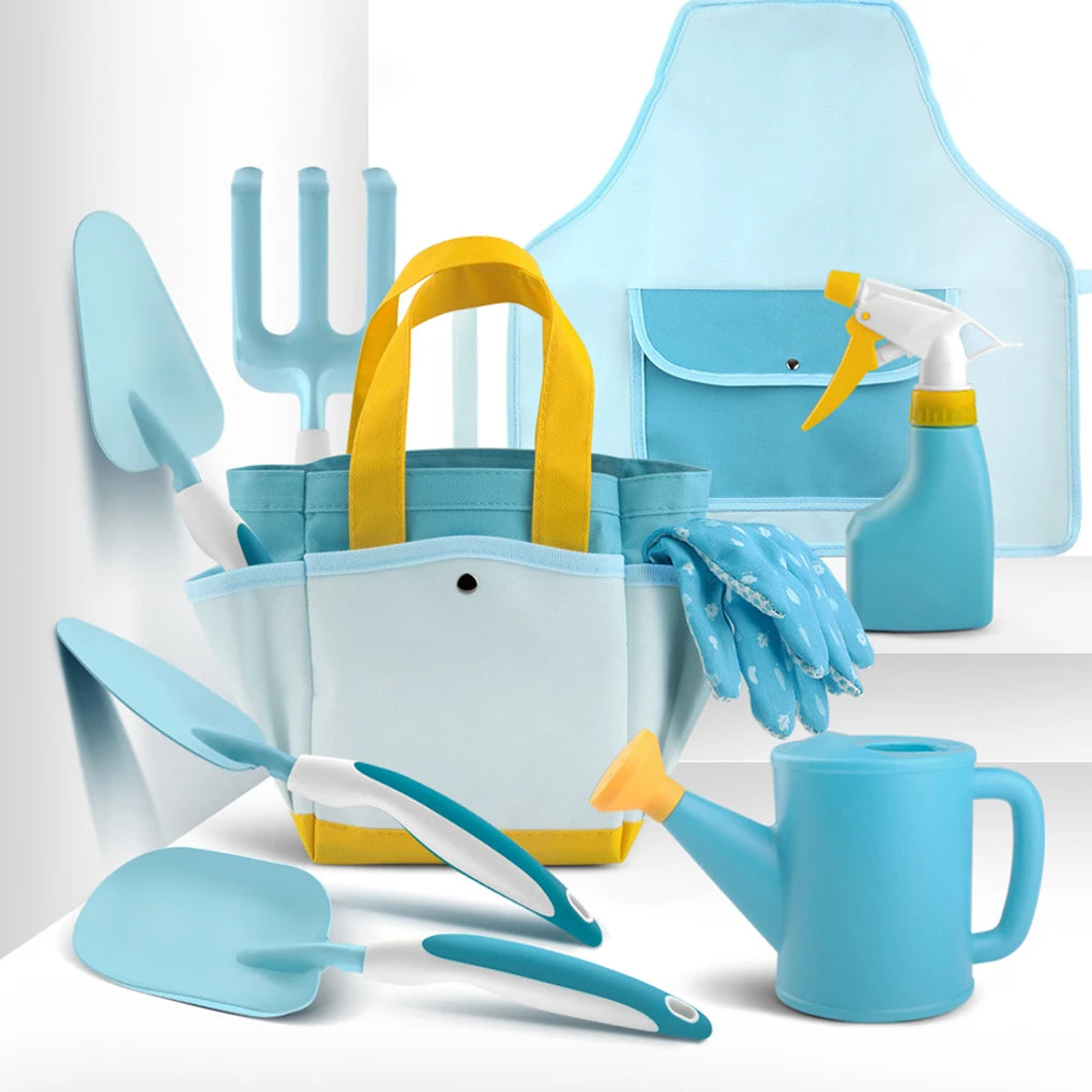 Children Garden Tool Set to Develop Child Imagination and Physical Activity With Shovel,Rake Watering Can Protective Apron
