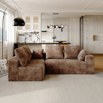 Sdorens 104 Inch Cloud Sectional Sofa With L Shape Chaise Living Room Bedroom