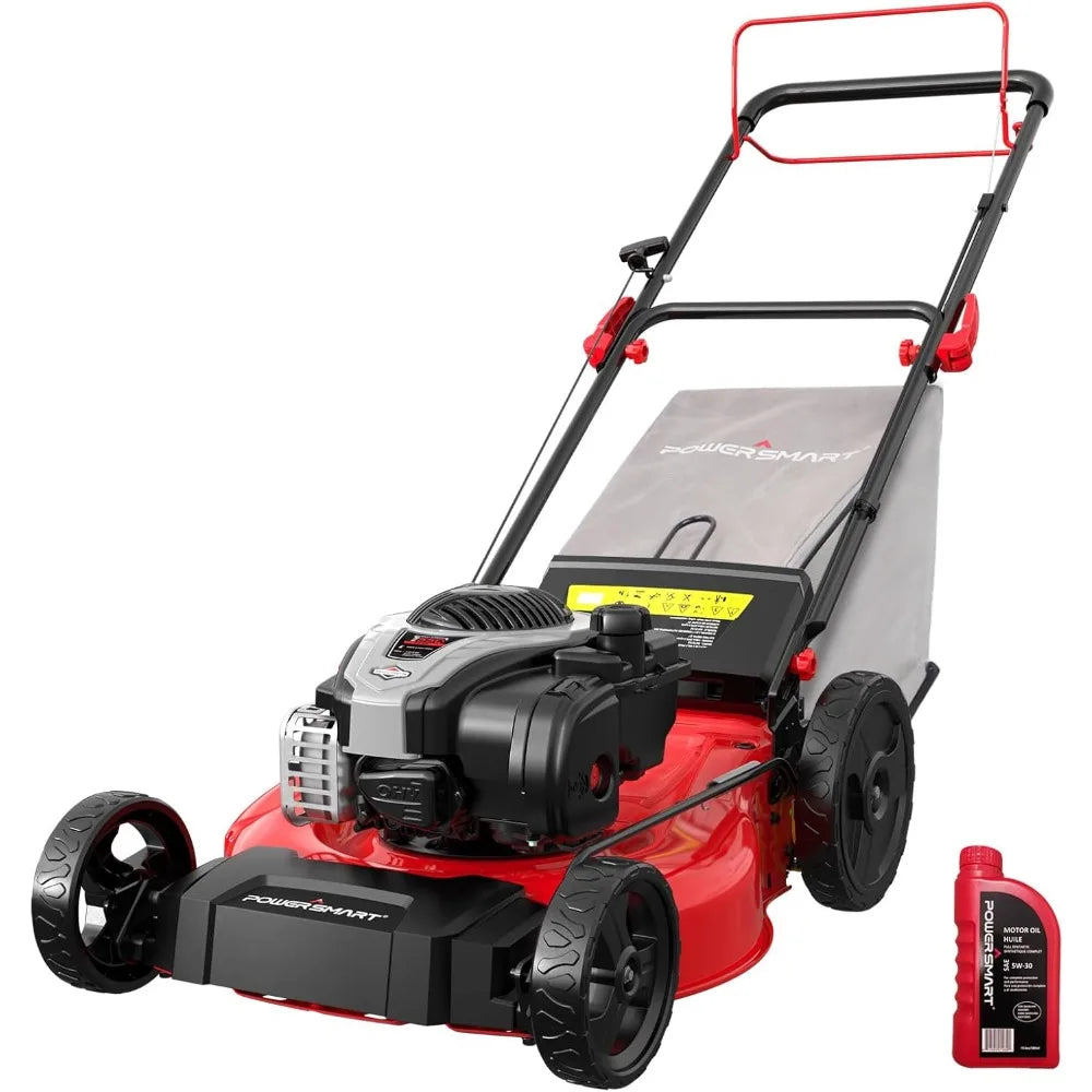 21" Self-Propelled Lawn Mower with 140cc Briggs & Stratton Engine - Heavy-Duty Steel Deck, 6 Cutting Heights