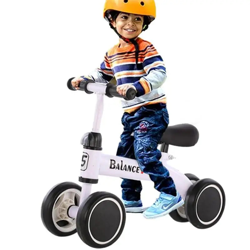 Three Wheel Balance Bike Ride On Toy For Kids Aged 3 To 6 Unisex Without Pedals
