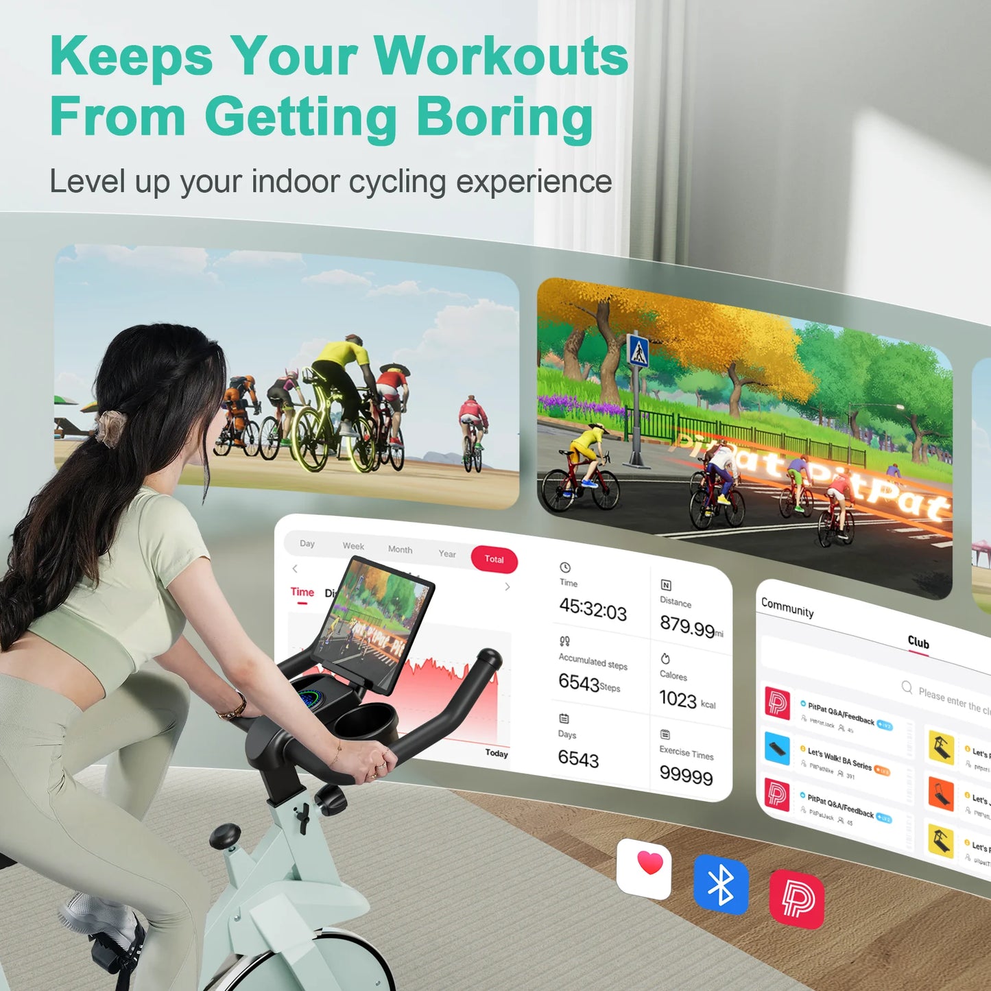 Superun Exercise Bike 32 Level Magnetic Resistance Low Noise For Home Use