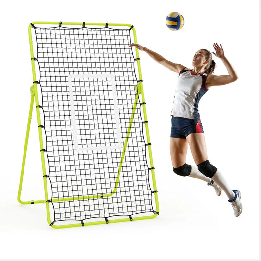 7x4ft Volleyball Rebounder Net Adjustable Angle For Solo Training Practice