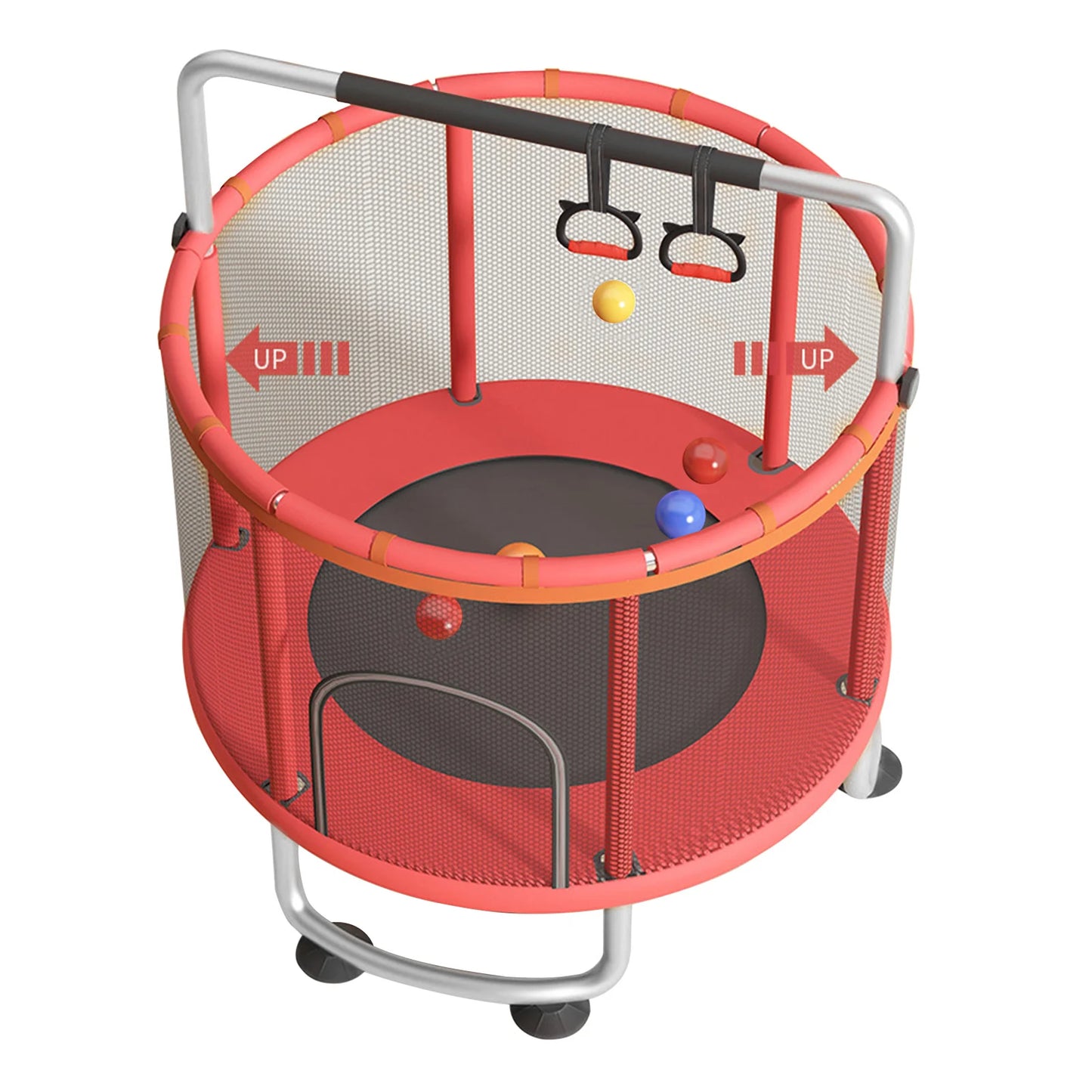 Trampoline Indoor With Protective Net For Adults Kids Jumping Bed Outdoor Exercise Fitness Equipment Flexible Children Trampolin