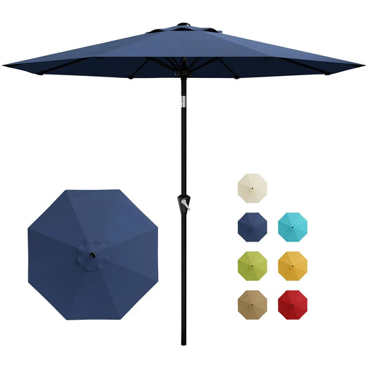 10 Foot Patio Market Umbrella With Crank Lift and Tilt Waterproof