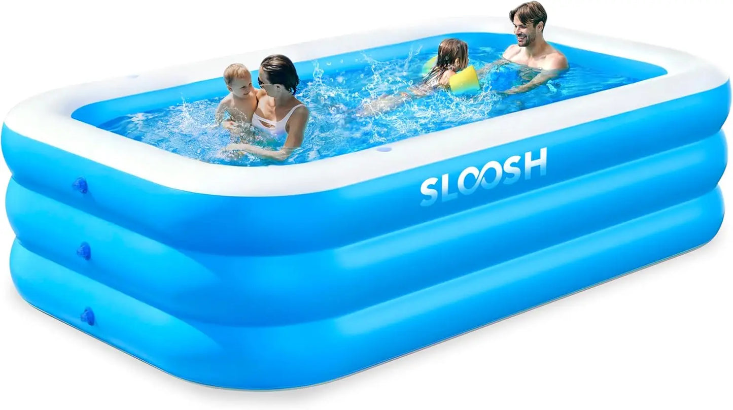 Joyfy 120 by 72 by 22 Inches Full Sized Inflatable Swimming Pool Backyard