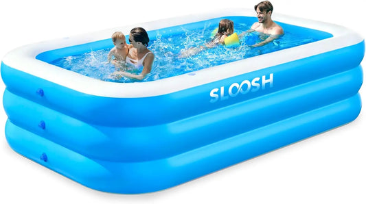Joyfy 120 by 72 by 22 Inches Full Sized Inflatable Swimming Pool Backyard