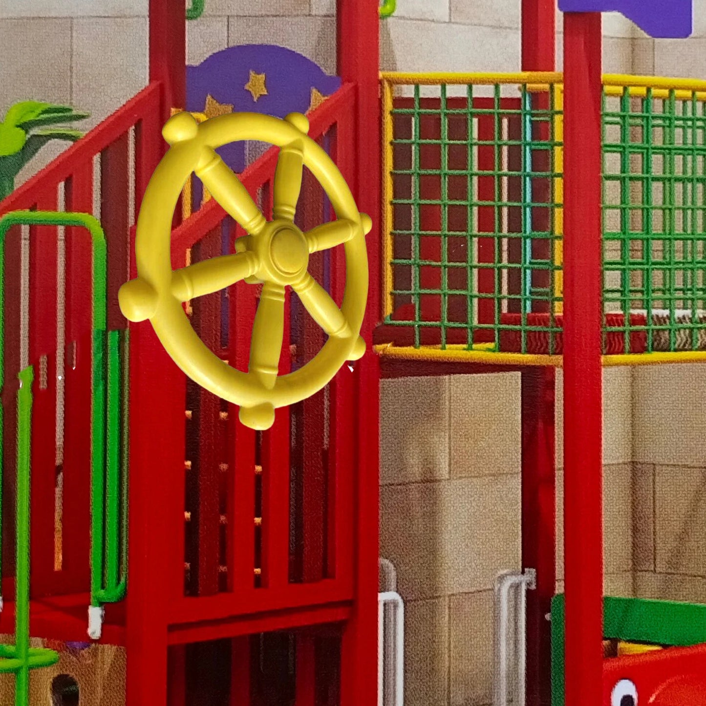 Pirate Ship Wheel With Screws Kids Steering Toy Playground