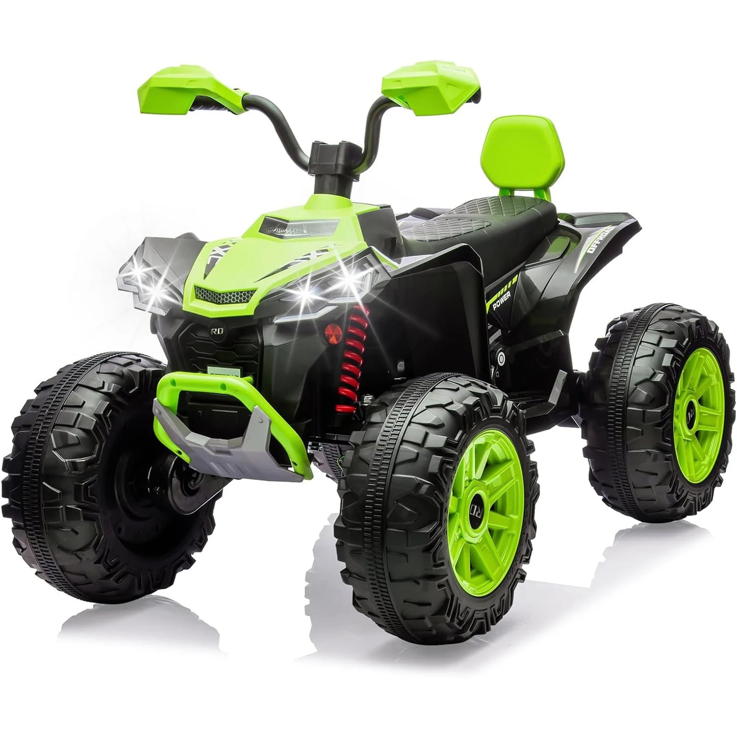 24V Kids Electric ATV Two Seater With Dual 550W Motors LED Lights Music Player