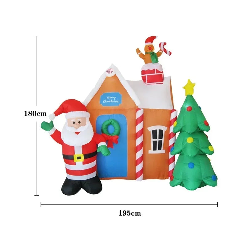 6 Ft Inflatable Christmas Yard Decoration Santa Claus Outdoor Holiday Prop
