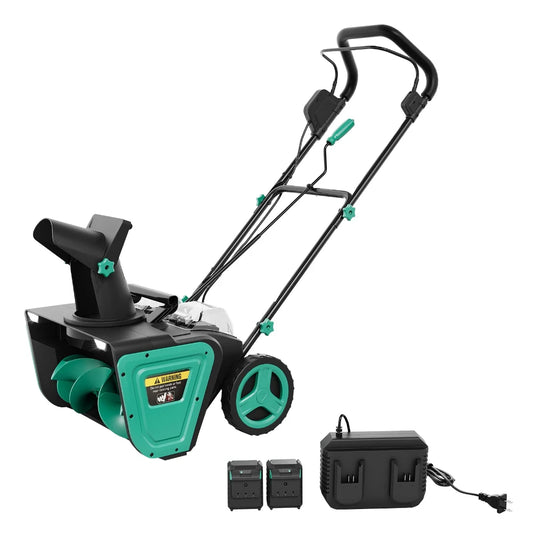 20 Inch Brushless Cordless Snow Blower 2x20V Battery LED Light