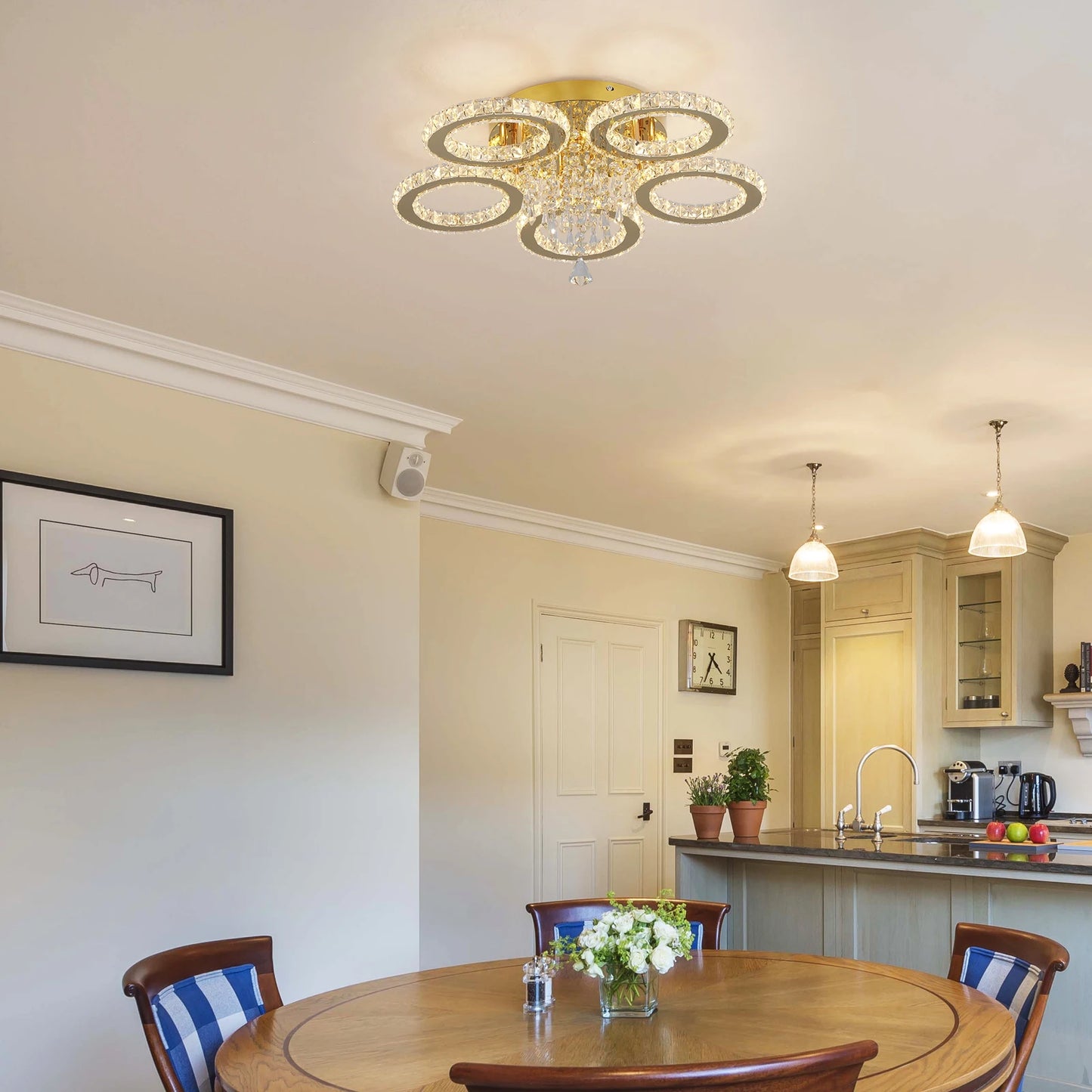 Led Ceiling Light Modern Home Decoration Crystal Chandelier Luxury Living Room BedRoom Dining Gold Ceiling Lamp lighting