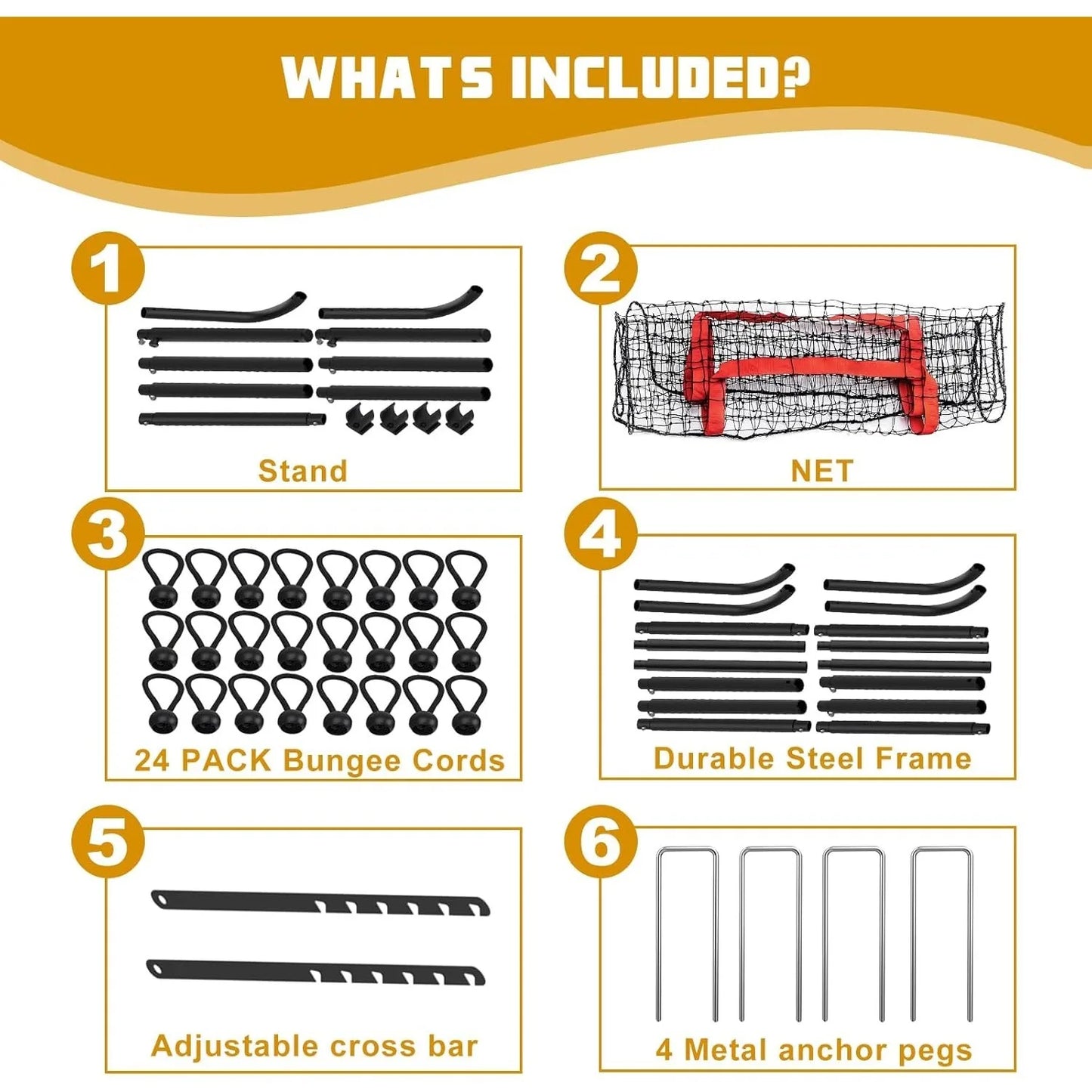 Adjustable 7x4ft Volleyball Net And Multi Sport Rebounder Lacrosse Soccer Tennis