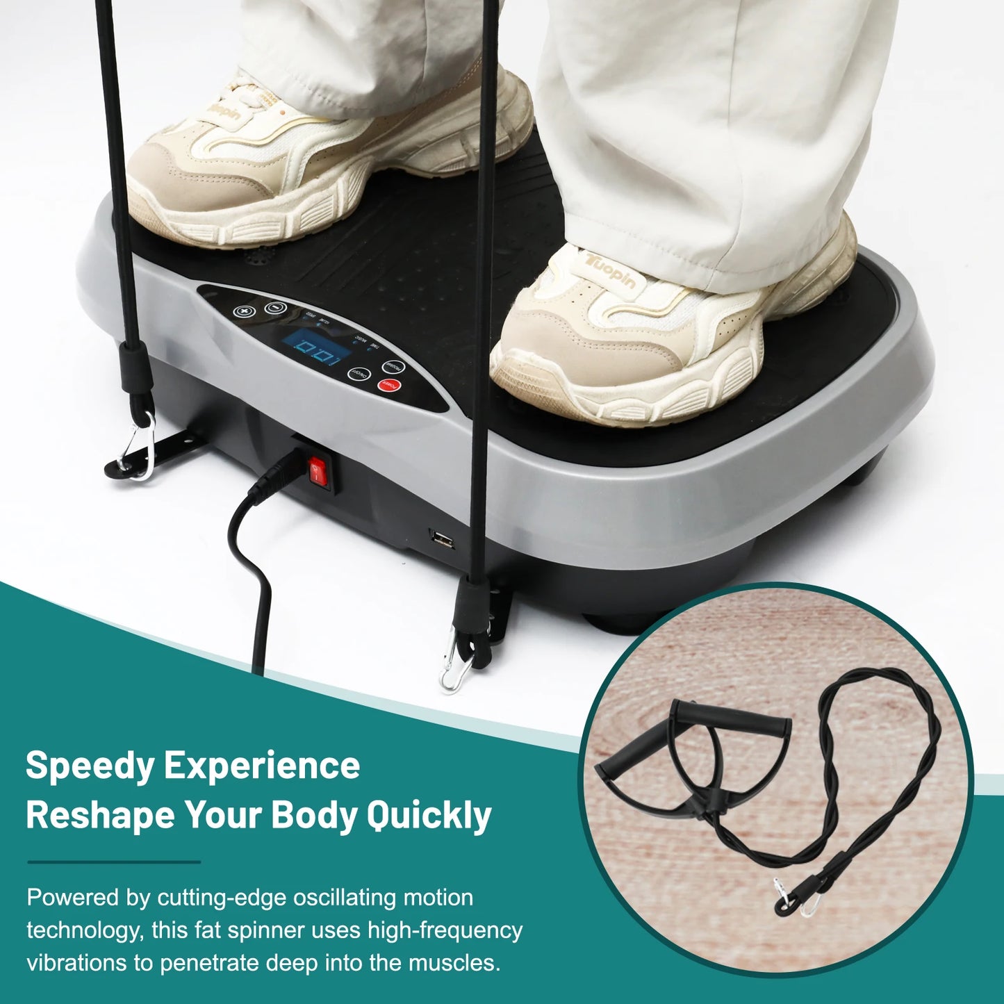 Vibration Plate Exercise Machine Fat Burning Home Fitness Equipment Portable