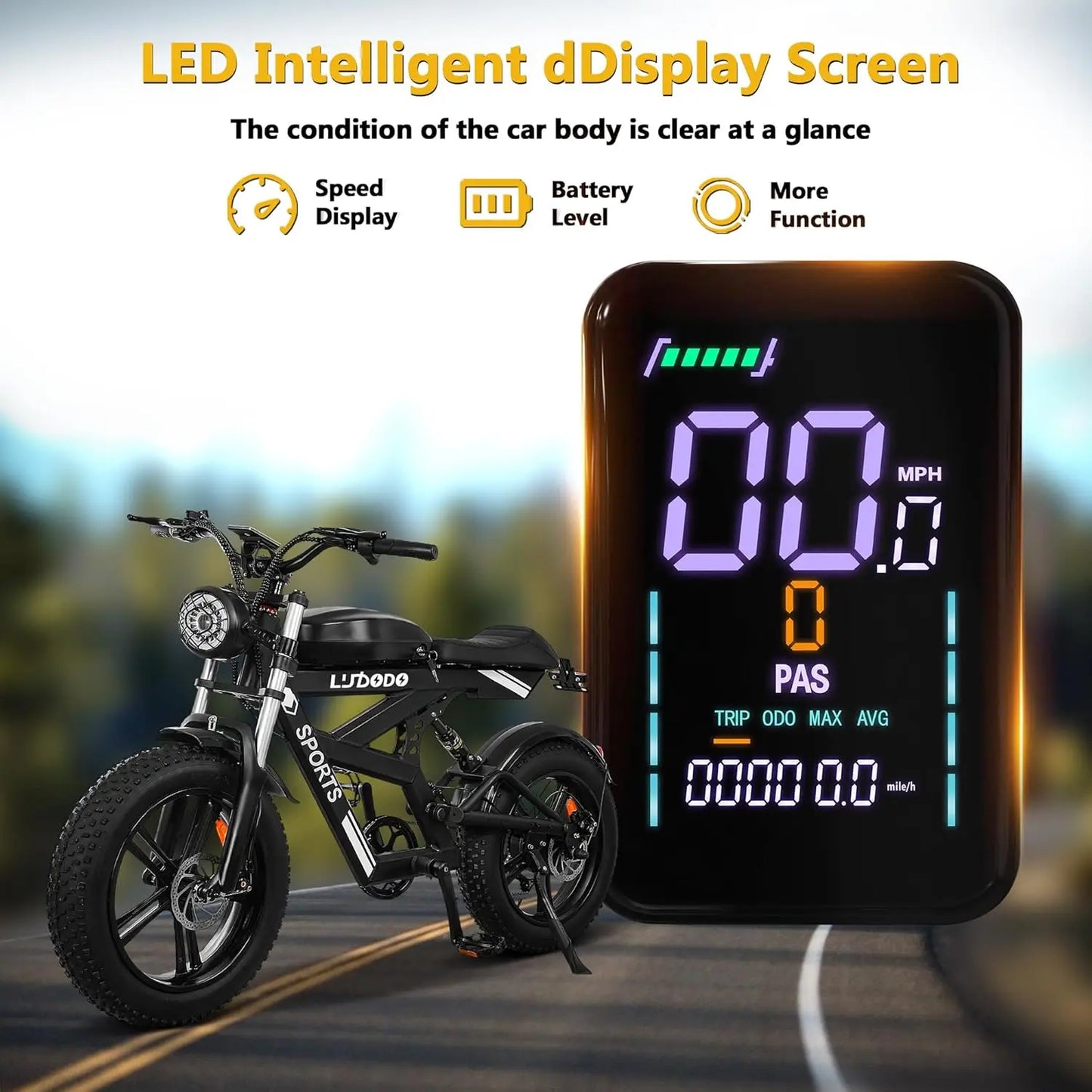 Electric Bike For Adults 1500W 35 MPH 48V 816Wh Battery Fat Tire Bike 7 Speed