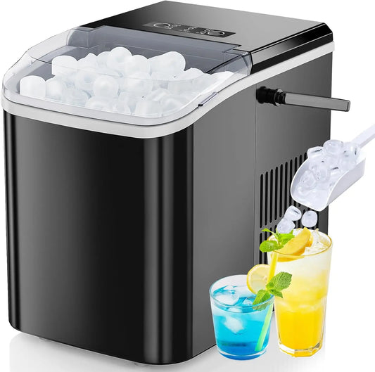 Portable Countertop Ice Maker 26lbs 24H Quiet Self Cleaning for Home RV Camping
