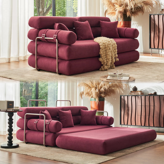 Convertible Sleeper Sofa With High Back Floor Couch Bed