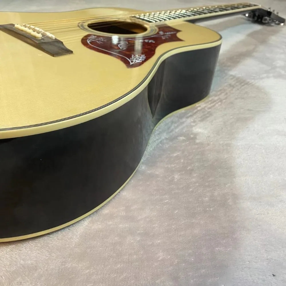 OUCEY 41 Inch Natural Wood Color Acoustic Guitar 6 Strings Spruce Top 20 Frets