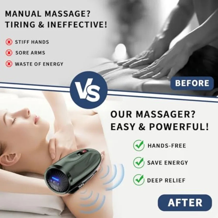 Cordless Handheld Massager 5 Speed Settings 5 Modes For Neck Arms Hands