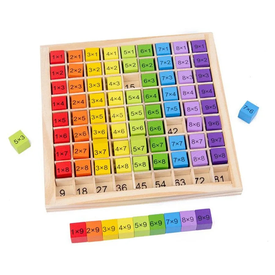 Wooden Math Toys For Kids 99 Multiplication Table Arithmetic Learning Aids