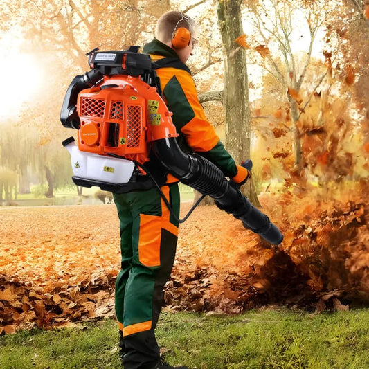 80cc Backpack Gas Leaf Blower 900 CFM Powerful Clearing