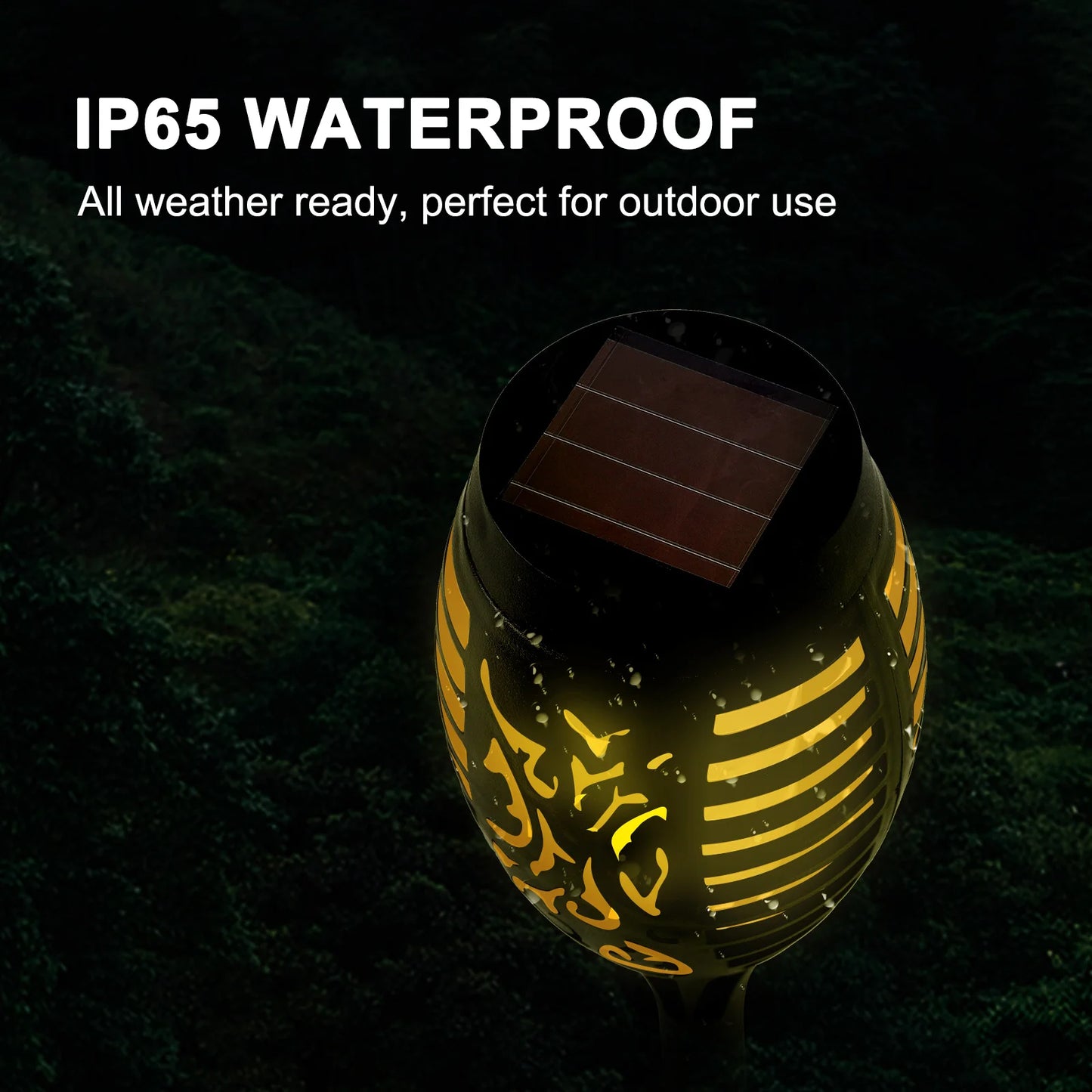 Solar Outdoor LED Torch Lights Flickering Flame Waterproof