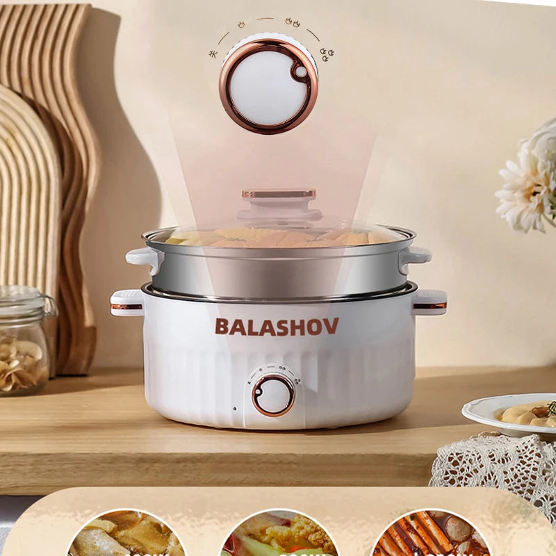 Portable Electric Multifunctional Double Layer Pot Cooker