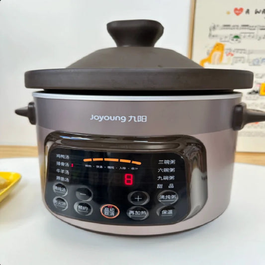 220V Fully Automatic Electric Stew Pot Ceramic Soup Pot Household Purple Clay Stew Cup  Cooking Home Appliances for Kitchen DD