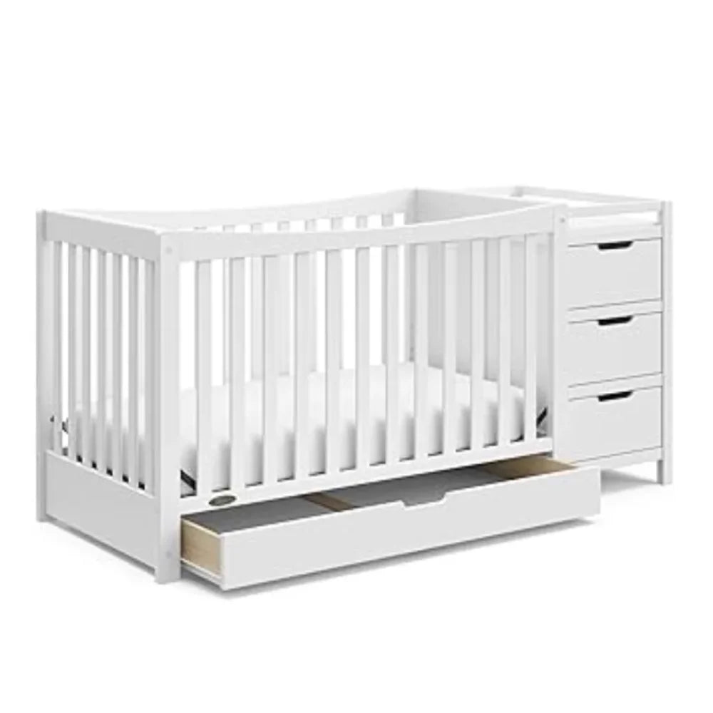 Graco Remi 4 In 1 Convertible Crib And Changer With Drawer White