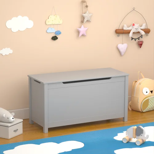 Wooden Toy Chest Playroom Kids Toy Box Storage Organizer