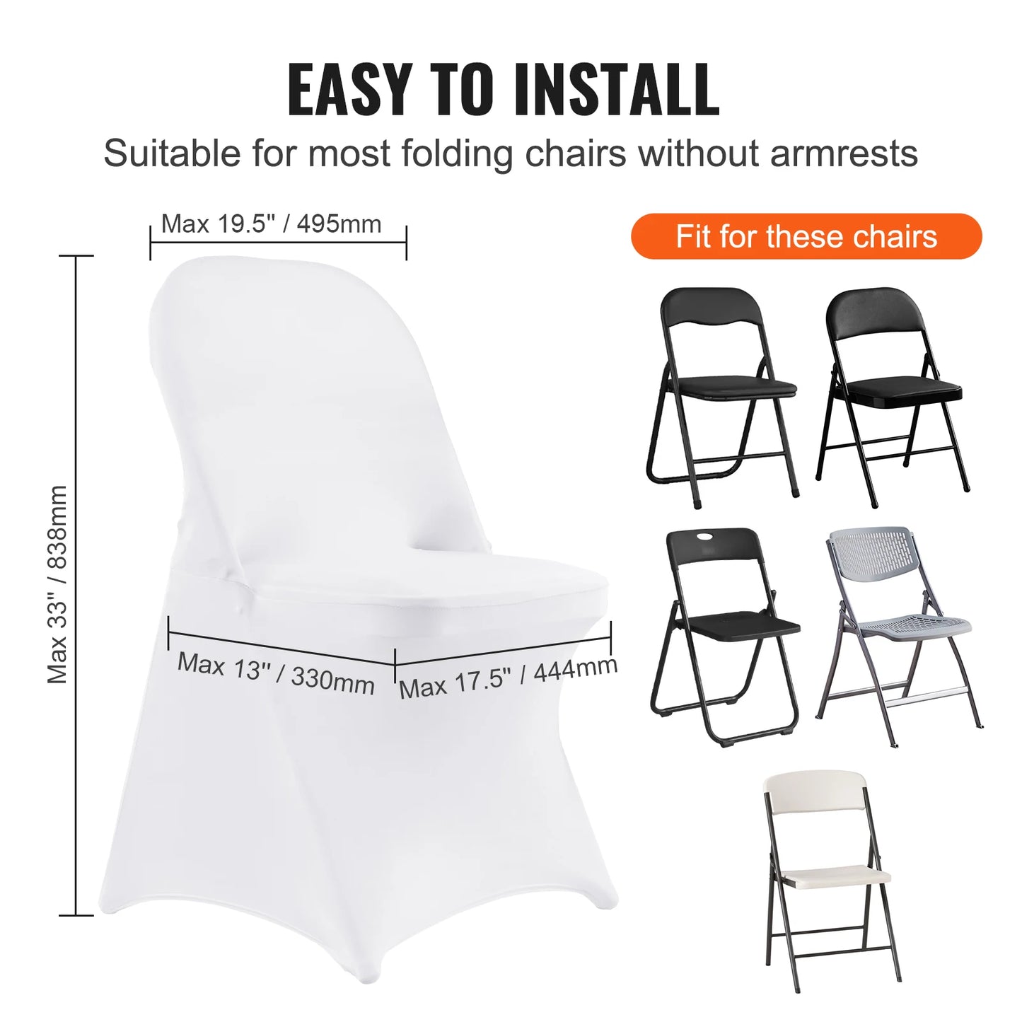 SucceBuy Spandex Stretch Chair Covers For Wedding Banquet Party
