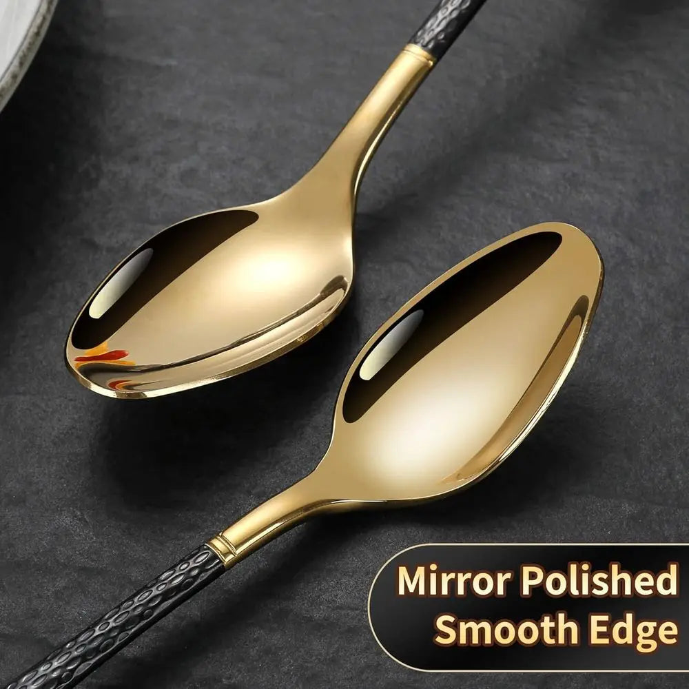 Mirror Polished 40 Piece Stainless Steel Cutlery Set Heavy Duty Dishwasher Safe