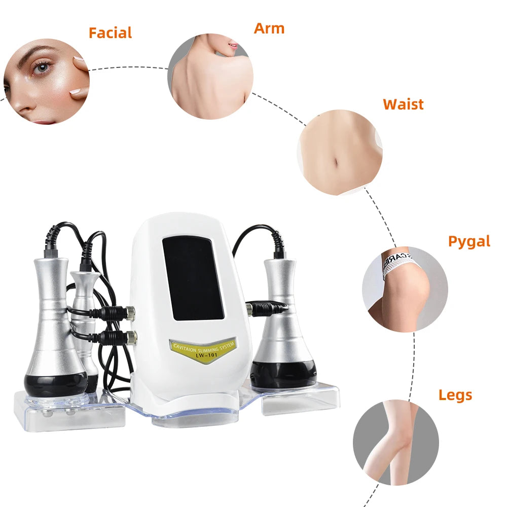 Three In One Beauty Body Slimming Massager Cavitation Machine For Face And Body