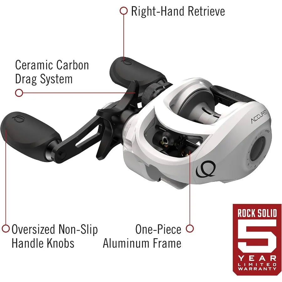 Accurist Baitcast Fishing Reel Size 100 With Non Slip Handle And Anti Reverse