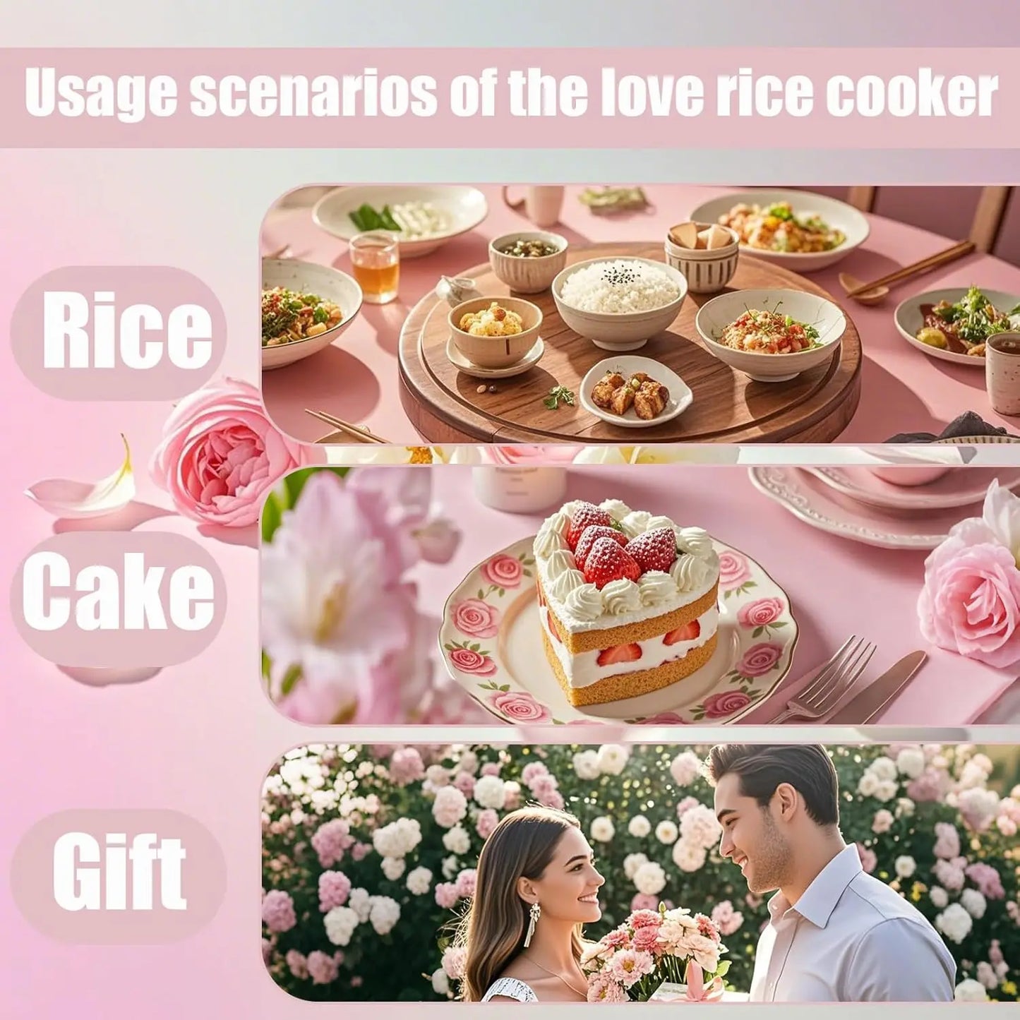 Pink Smart Rice Cooker 8 Cup With Delay Timer Thermostat