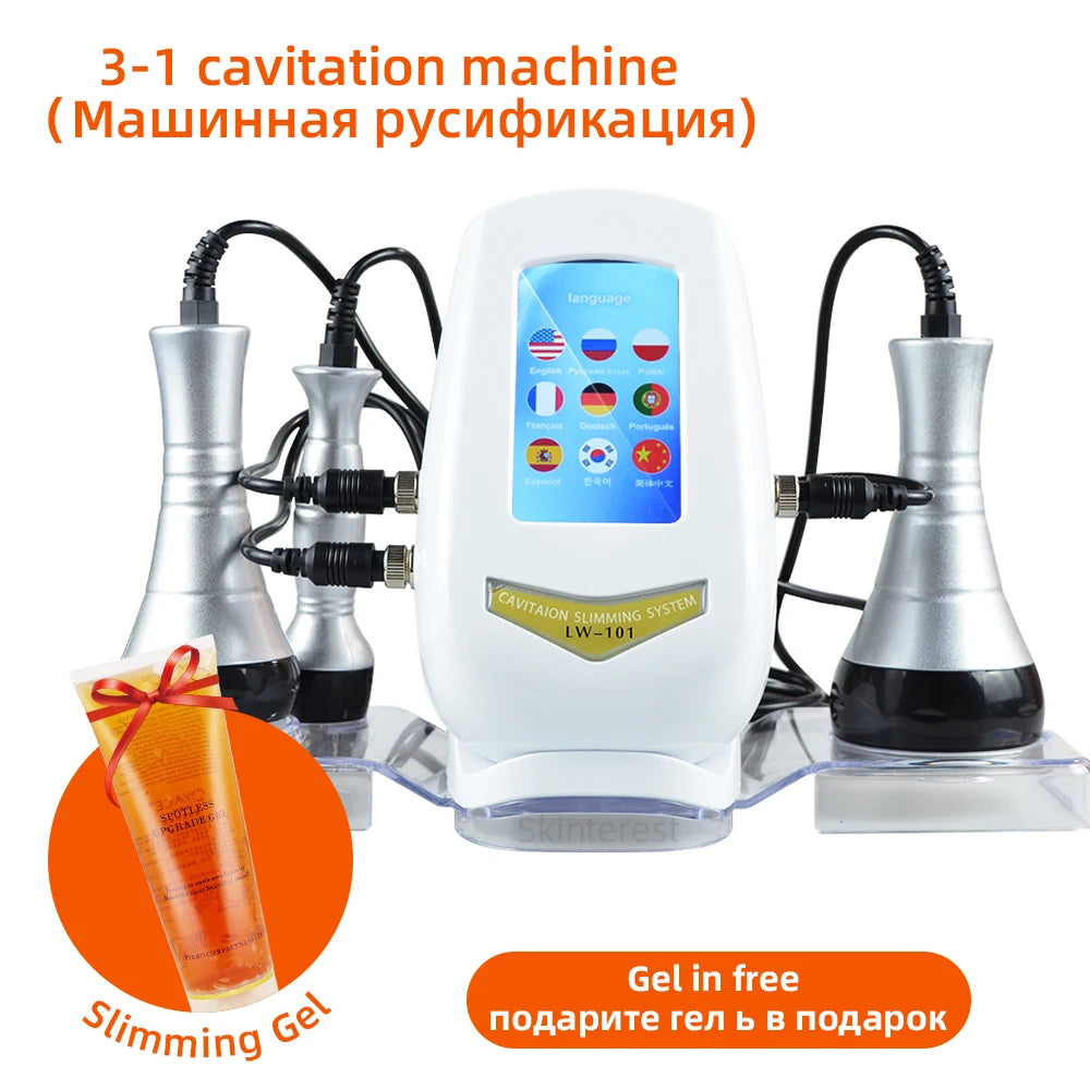 Three In One Beauty Body Slimming Massager Cavitation Machine For Face And Body