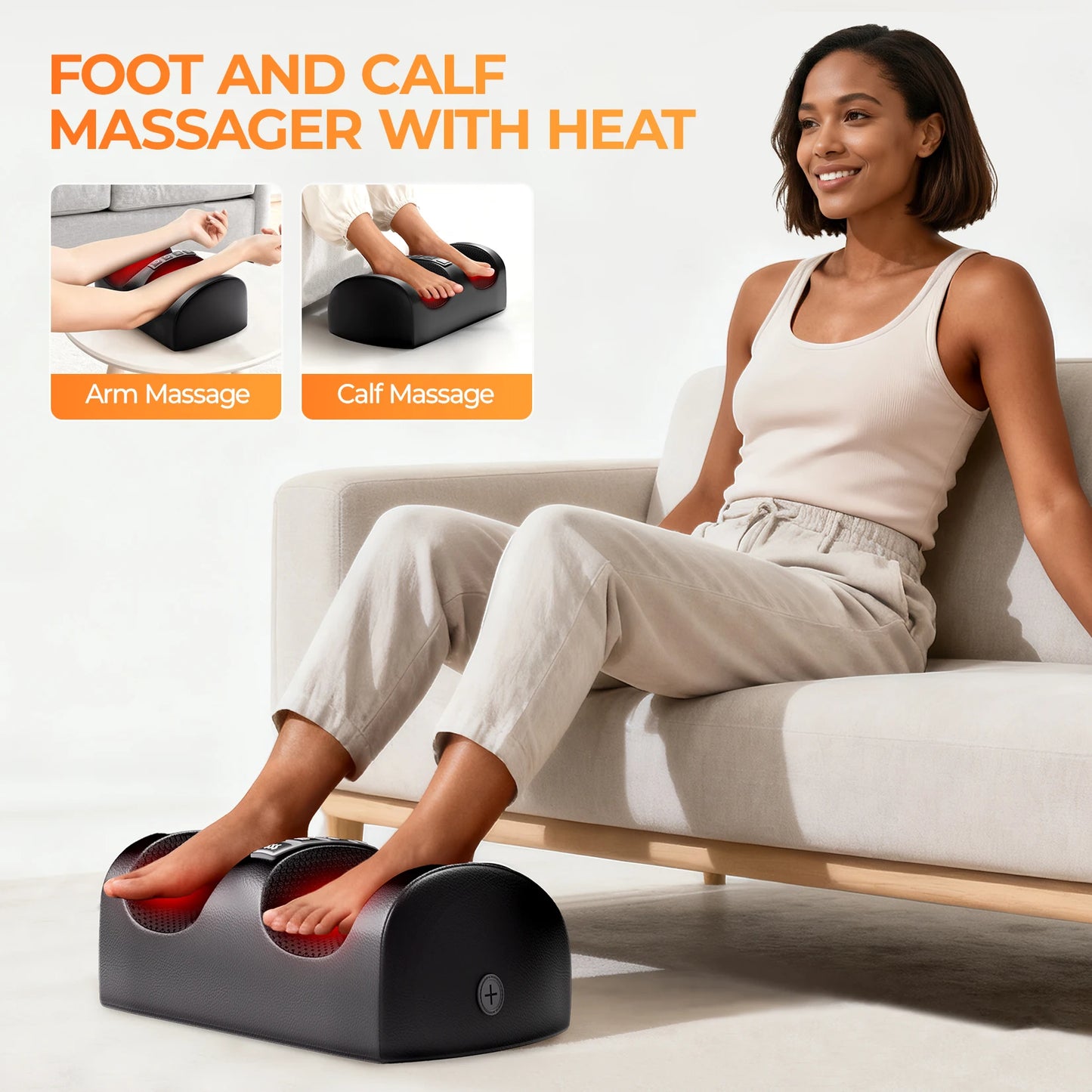 Shiatsu Full Body Massage Mat With Heat Detachable Pad 10 Vibrating Motors